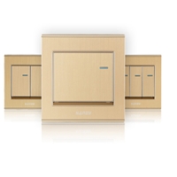 开关插座A9香槟金单控开关