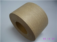 纤维牛皮纸胶带  夹筋湿水牛皮纸  带线条牛皮纸胶带